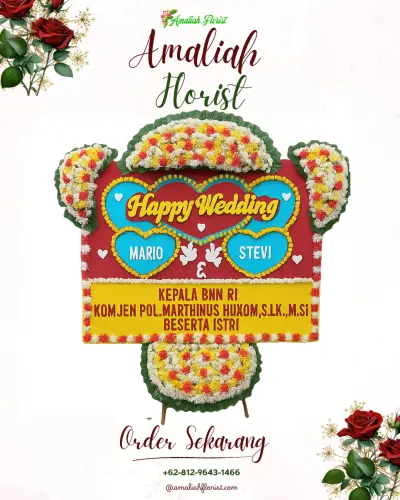 Karangan Papan Bunga Pernikahan di Tamblang